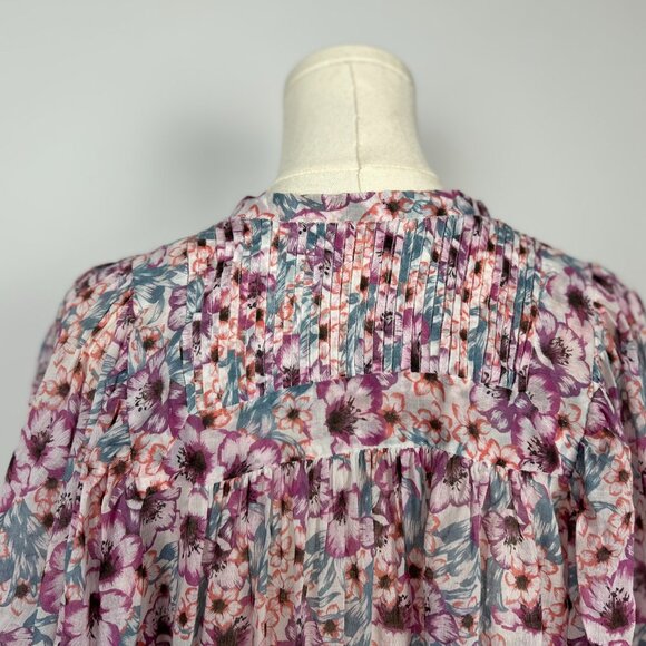 Isabel Marant Etoile Mid-Length Floral V-Neck Dress Size FR 36 - Picture 5 of 11